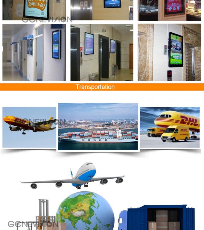 Werbungs-Spielers der digitalen Beschilderung des Aufzugs dünner Monitor 18,5 des vertikalen/LCD 1080p