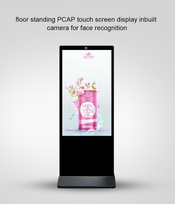 Intelligente kapazitive Kamera Touch Screen Kiosk Wifi-digitaler Beschilderung errichtet in 65" große Größe mit 4G Google Play
