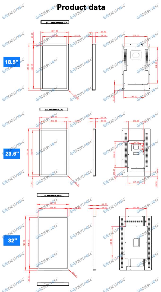 Wandmontierter Aufzug Android 21.5 " 32 " 18.5 " Smart Video Player in Fernbedienungssoftware 11