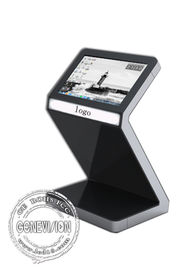 Hohe Helligkeit 32 Zoll-Touch Screen Kiosk-Anzeigen-Computer oder Android-Konfiguration, netter Z-förmiger Stand