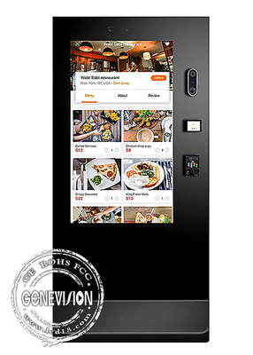 Positions-Anschluss-Google-Türklingel-eingebauter 55 Zoll-Touch Screen Zahlungs-Kiosk im Freien mit QR Code-Scanner