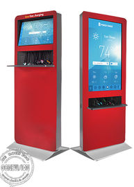 Boden, der des LCD-Anzeigenspielers/-Handys der Android OS-wifi Note Kiosk-digitalen Beschilderung Ladestation steht