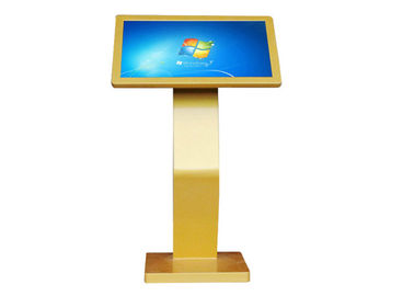 Goldene Farbeinkaufszentrumkiosk-Touch Screen Kioskmonitorwerbung, WÜTENDES -215T-P