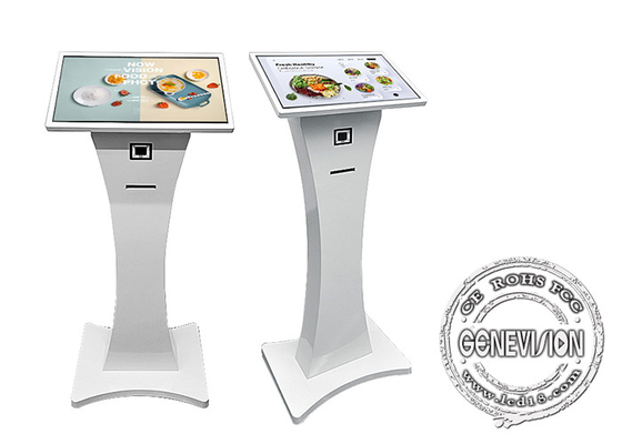 21,5-Zoll-Touchscreen-Restaurant-Selbstbedienungs-Bestellkiosk, digitaler Rechnungszahlungs-Kassenautomat, Bodenständer