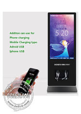der Mobiltelefon-Ladestations-Kiosk-digitalen Beschilderung 55inch 4K FHD Werbungs-Schirm-Totem