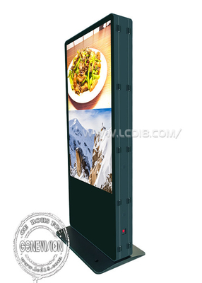 75&quot; 4K Dual Screen WIFI Digital Signage Interaktives digitales Totem Touchscreen Kiosk mit Betriebssystem Win 11