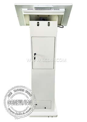 21.5&quot; Bargeldlose Selbstbestellung Touchscreen LCD Zahlungsautomat K Stand mit Drucker QR-Code Scanner