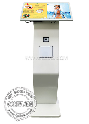 21.5&quot; Bargeldlose Selbstbestellung Touchscreen LCD Zahlungsautomat K Stand mit Drucker QR-Code Scanner