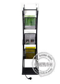 Zeitschrift 12.1inch Floorstanding-Kiosk LCD-Anzeigen-Spieler-Metallregale