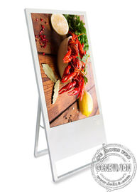 Stand 43 Zoll-Android OSs anzeigen-Restaurant-Menü-Brett-ultra dünner Rahmen faltbarer tragbarer LCD-digitaler Beschilderung Handels
