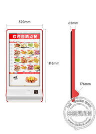 automatischer Einrichtungsselbstservice-Touch Screen Zahlungs-Kiosk der maschinen-32inch für Schnellrestaurant mit Kartenleser