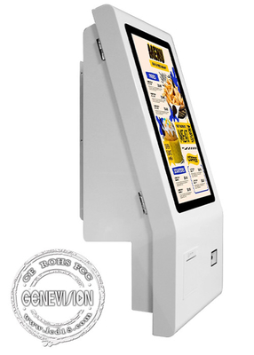 24&quot; Desktop Ticket Printer QR Code Android PC AIO Bargeldloser automatischer Scanner Selbstbedienungskiosk für das Restaurant