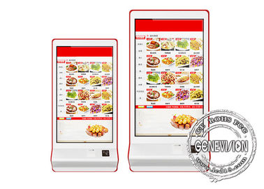 Kapazitive Touch Screen Selbstbedienung, die Maschine 32inch ultradünne intelligente Wand-Berg LCD-Anzeige mit Drucker und NFC zahlt