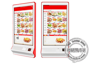 Kapazitive Touch Screen Selbstbedienung, die Maschine 32inch ultradünne intelligente Wand-Berg LCD-Anzeige mit Drucker und NFC zahlt