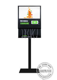 Werbungsbildschirmanzeige digitaler Beschilderung 21,5 Zoll Androids Wifi mit Ladestation des Handys für Restaurant