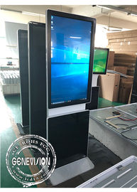 Drehender Bildschirm mit Berührungseingabe-Boden, der wechselwirkende Kiosk Wifi-digitale Beschilderung steht