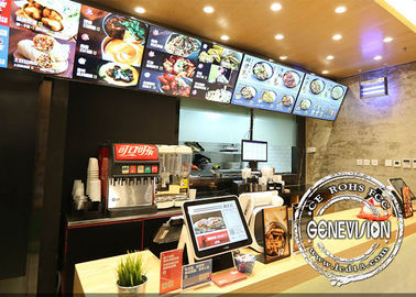 Menü-Brett-Wand-Berg-LCD-Bildschirm-Fernbedienung Shells Digital 43inch 8mm Gap dünne Metallfür Restaurant
