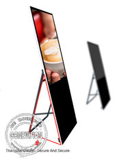 Wechselwirkender LCD Folien-Touch Screen Fahnen-Kiosk Androids des Plakat-Kiosk-weißer Super Slim-PCAP