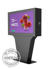Werbung Wifi-digitale Beschilderung, kundenspezifische Platten-Größe LCD im Freien zeigt   an