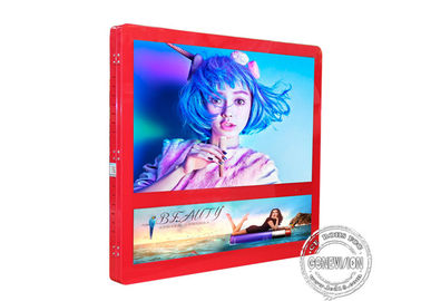 Rote Farbwand-Berg LCD-Anzeigen-Leuchtkasten 27 Zoll für Aufzugs-Werbung