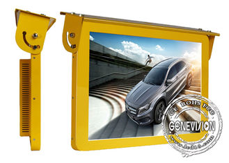 Bus-digitale Beschilderung des Netz-4G 15 des Video-Player-Taxi-Werbungs-Zoll Schirm-Wifi