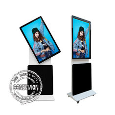 Drehen Sie 55 Android-Werbemittel Wifi 3g der Zoll-Touch Screen Kiosk-digitalen Beschilderung Boden-Stand