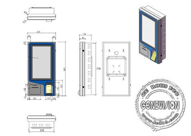 Touch Screen Positionsterminalselbstservice-Kiosk-Thermal-Drucker Floorstanding PCAP 43&quot;