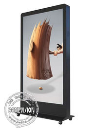 Touch Screen Androids 6,0 außerhalb der digitalen Beschilderung 65 Zoll-Gesichtserkennungs-Kamera LCD-Werbungs-Kiosk