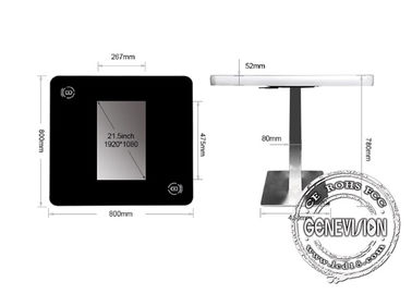 22 Zoll-wechselwirkender Touch Screen Kiosk-Kaffee-Noten-Pistolen-Halter-drahtlose Aufladung
