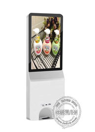 21,5 Anschlagtafel Zoll-Touch Screen Kiosk LCD Digital mit Gel 1000ML automatischer Handdesinfizierer-Zufuhr LCD-Anzeige