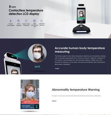 Gesichtserkennungs-Körper-Temperaturprüfungs-Kiosk IPS LCD