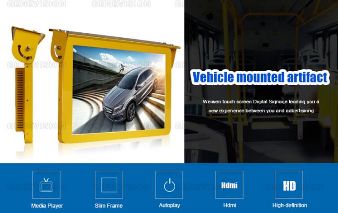 19 Bus-Werbungs-Schirm Androids WIFI 4G GPS LCD der Zoll Dach-Berg-Bus-digitalen Beschilderung