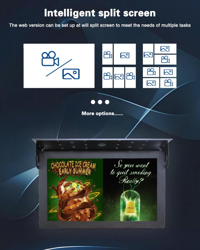 21,5 Zoll Deckenmontage Android 7.1 Kostenloser Cloud-Server LCD Bus Digital Signage Display 1G+32G Wifi Aufzug Wegfindung Bildung 3