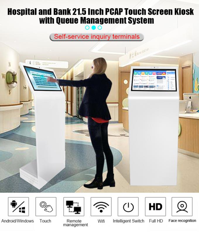 21,5" All-in-One Selbstbedienungs-Touchscreen-Kiosk für Krankenhäuser, Banken, Finanzen mit automatischem Warteschlangen- und Informationssystem 2