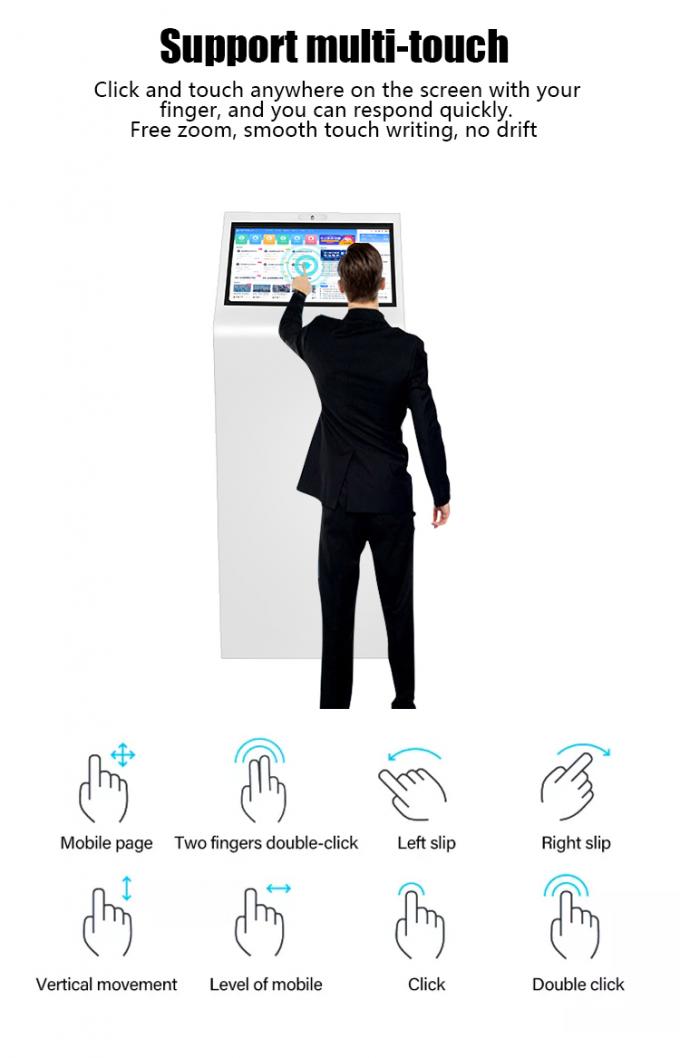 21,5" All-in-One Selbstbedienungs-Touchscreen-Kiosk für Krankenhäuser, Banken, Finanzen mit automatischem Warteschlangen- und Informationssystem 4