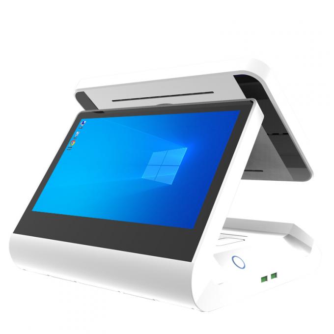 Android-Desktop Zweifachbildschirm Kassenregister Bildschirm mit 80mm Drucker und Scanner 11,6 Zoll + 11,6 Zoll 2GB + 32GB POS-Systeme Maschinenterminal 1