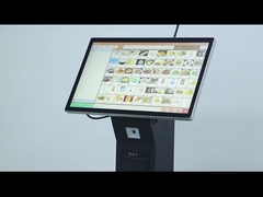 22 Zoll Werbe-Touch-Bildschirm-Kiosk Windows 10 Touch-Bildschirm-Informationskiosk mit Thermo-Drucker