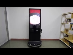 43-Zoll-Kopfhörer-Drucker-KI-interaktiver Touchscreen-Kiosk mit QR-Code-Scanner-Kamera