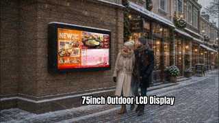 75inch 4K Resolution Wall Mount Outdoor LCD Digital Signage