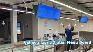 49,5-Zoll-4K-Deckenmontage-Android-LCD-Bar-Display mit kostenlosem CMS und Cloud-Server