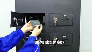 32-Zoll-43-Zoll-Android-Wifi-Digital-Signage-Kiosk mit Handy-Ladeschließfächern