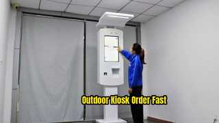 24-Zoll-Kapazitiver Touch-Stand-Selbstbestellungskiosk für den Außenbereich mit NVIDIA-Grafikkarte