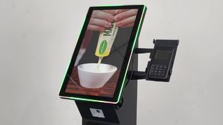 21,5-Zoll-LED-Leuchten, kapazitiver Touchscreen-Selbstbedienungs-Zahlungskiosk
