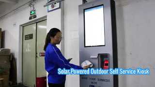 27-Zoll solarbetriebener Selbstbedienungskiosk für den Außenbereich für Resorts