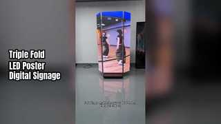 Dreifach gefalteter LED-Posterbildschirm, einfache mobile Anzeige