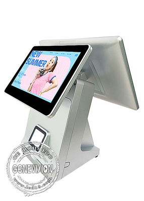 15,6 Zoll-Doppelschirm-Touch Screen Kassierer Machine mit Drucker QR Code Scanner