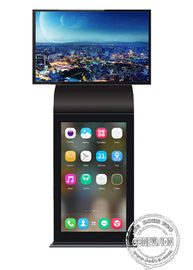 Der Vernetzungs-Doppelschirm der freien stehenden vertikalen Kiosk-digitalen Beschilderung HD Android Anzeige