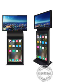 Der Vernetzungs-Doppelschirm der freien stehenden vertikalen Kiosk-digitalen Beschilderung HD Android Anzeige