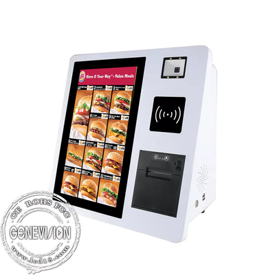 Lebensmittel-Bestellkartendruck-Touchscreen-Kiosk für Märkte, Restaurants, Selbstbedienung