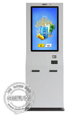 Kapazitiver 32-Zoll-Selbstbedienungs-Touchscreen-Kiosk im Freien mit Drucker und Scanner